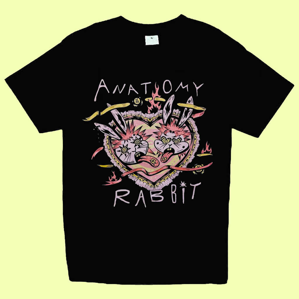 【พร้อมส่ง】 Anatomy Rabbit Cat T-shirt 2024 เสื้อยืดวงดนตรีไทย