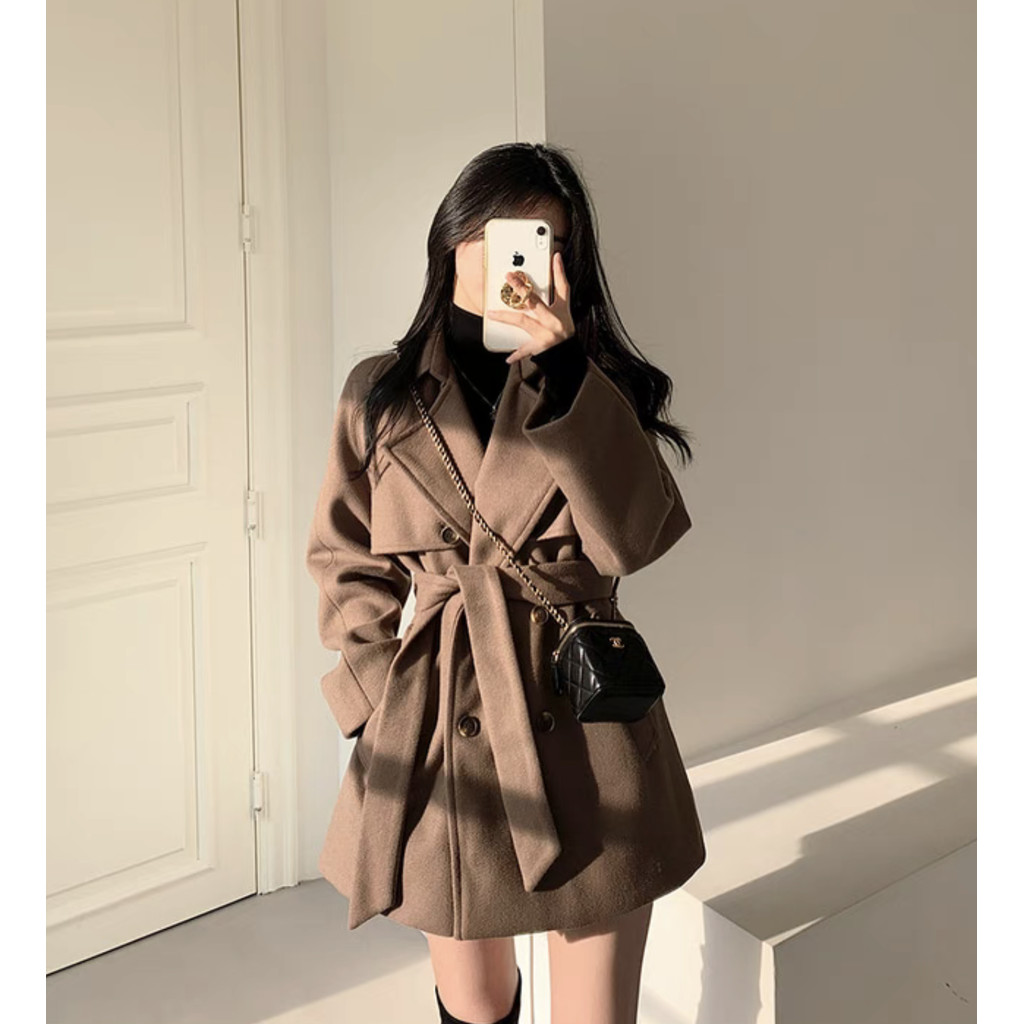 Coat Wool Basic เสื้อโค้ทกันหนาวสีดำ /สีเบจ