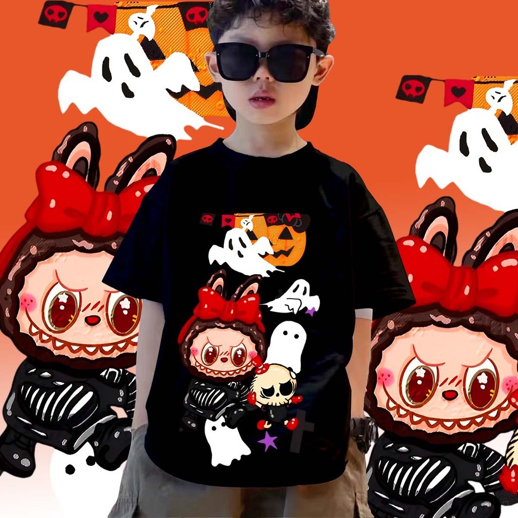 (จัดส่งตลอด 24 ชั่วโมง)KIDS PRINCESST-shirtฝ้าย100%ลายผี ฟักทอง ฮาโลวีน ลาย เสื้อยืดเด็กพร้อมส่ง ผ้าคอตตอล มีเก็บปลายทาง