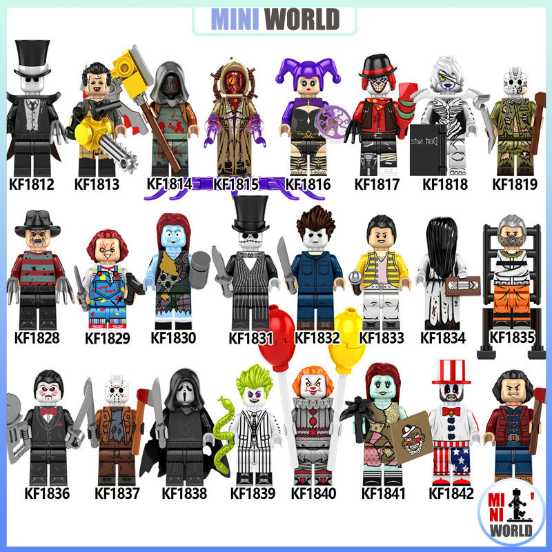 ซีรีส์ฮาโลวีน Hannibal Midnight Ring Chucky Minifigures Building Blocks รุ่นของเล่นเด็กของขวัญ