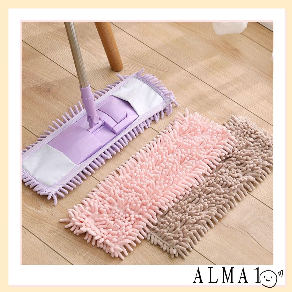 Alma ผ้าถูพื้นขี้เกียจ, ผ้าเปลี่ยนไม้ถูพื้นแบบแบนซักได้แบบถอดได้, อุปกรณ์เสริมไม้ถูพื้นแบบใช้ซ้ําได้ไมโครไฟเบอร์สากล
