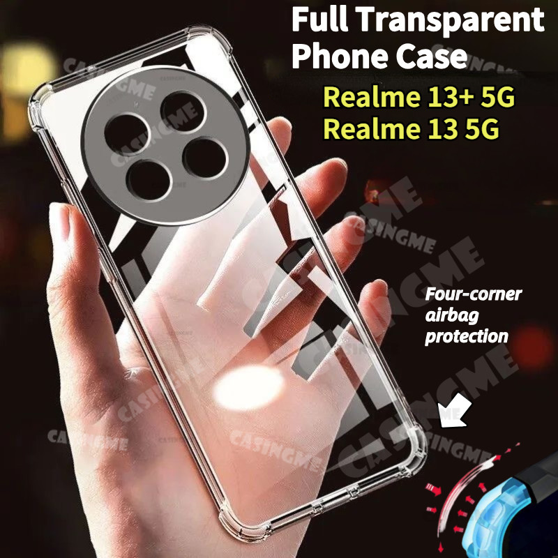 Realme 13 + 5G ถุงลมนิรภัยปลอกใสสําหรับ Realme 13 5G Realme13 + Realmi 13 + Pro Plus 13Plus 13x 4G 5G เคสโทรศัพท์ซิลิโคนกันกระแทกเคสโทรศัพท์ใสป้องกันปกหลัง