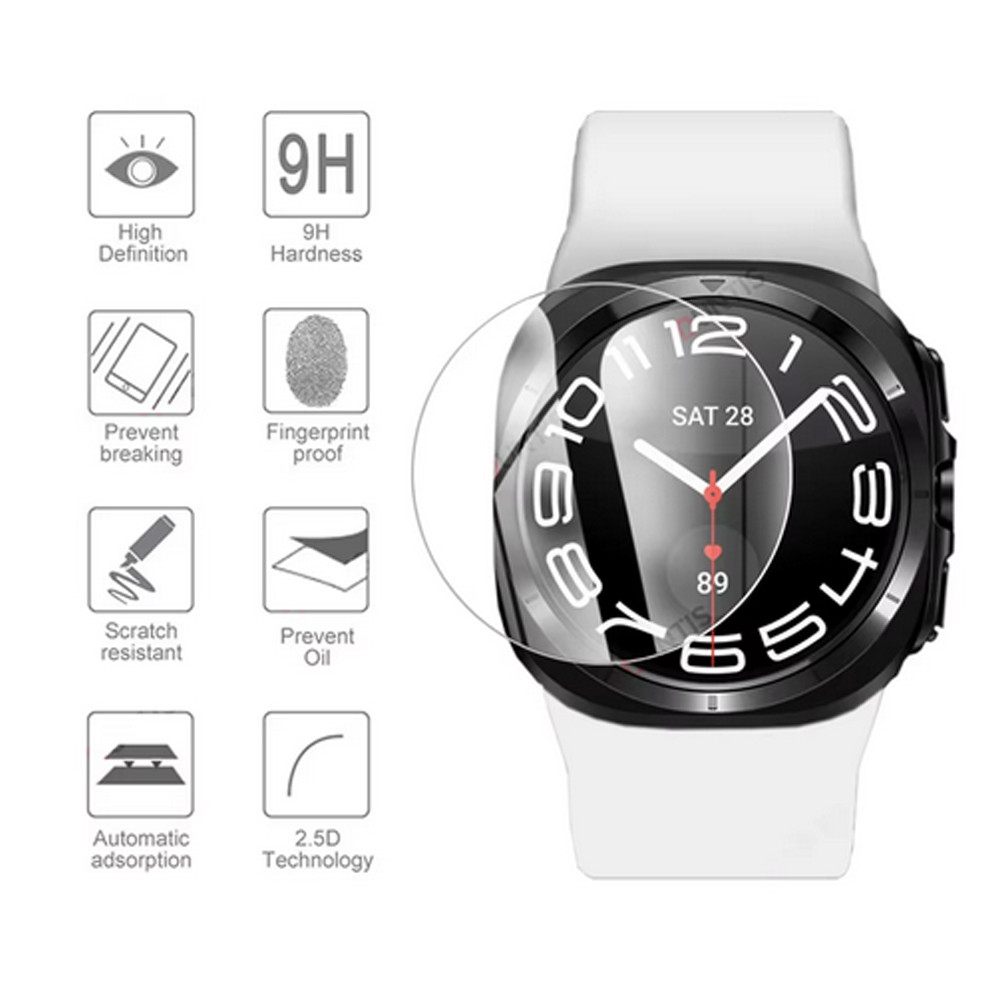 ฟิล์มนุ่ม PMMA และกระจกนิรภัยป้องกันหน้าจอสําหรับ Samsung Galaxy Watch 7 ultra 47 มม.44 มม.40 มม.