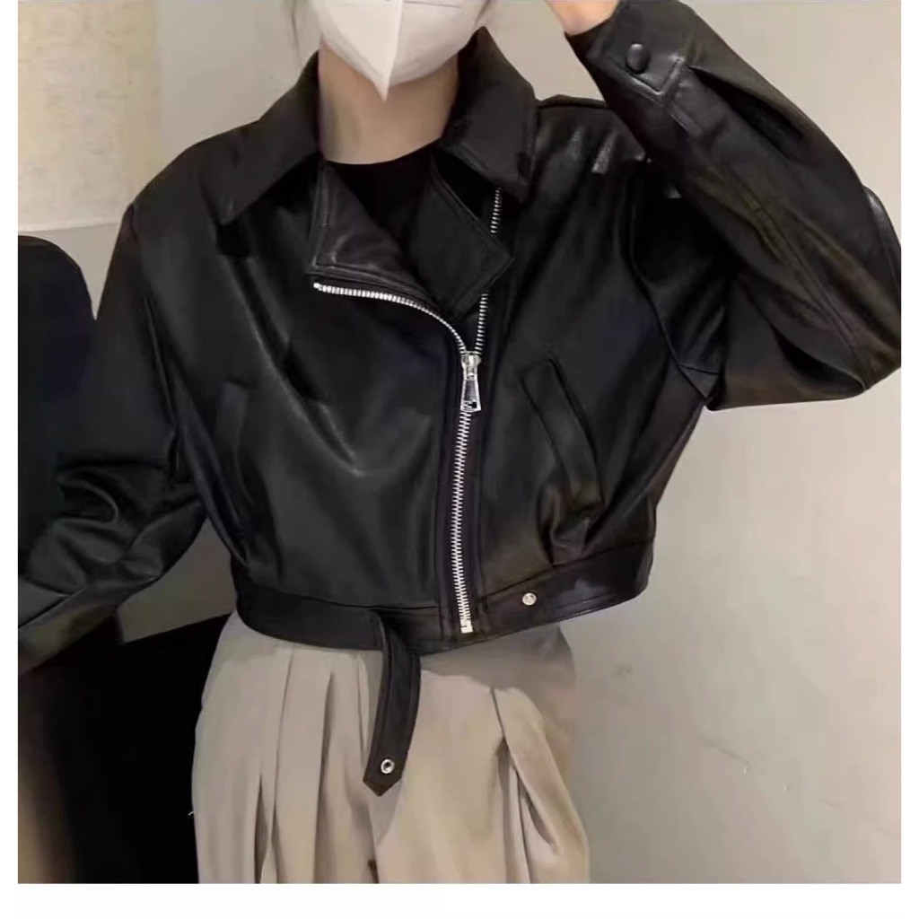 เสื้อแจ็คเก็ตหนัง ปู่ ผู้หญิงเสื้อแจ็คเก็ตหนังปกใหม่ - รูปที่ 6