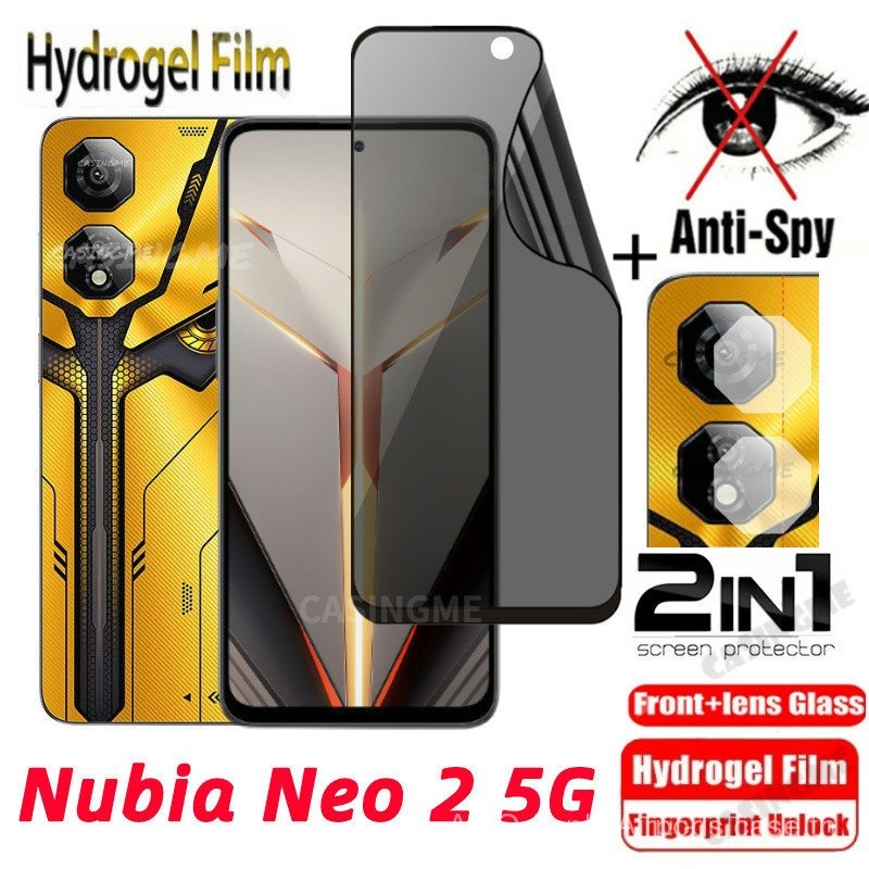 Nubia NEO 2 5G 2024 Soft Privacy hydrogel ฟิล์ม Anti-Spy ฝาครอบป้องกันหน้าจอ Anti Peek ความเป็นส่วนตัวฟิล์มสำหรับ ZTE Nubia NEO 2 neo2 nibianeo2 2neo 5G 4G ด้านหลังกล้องป้องกันฟิล์ม