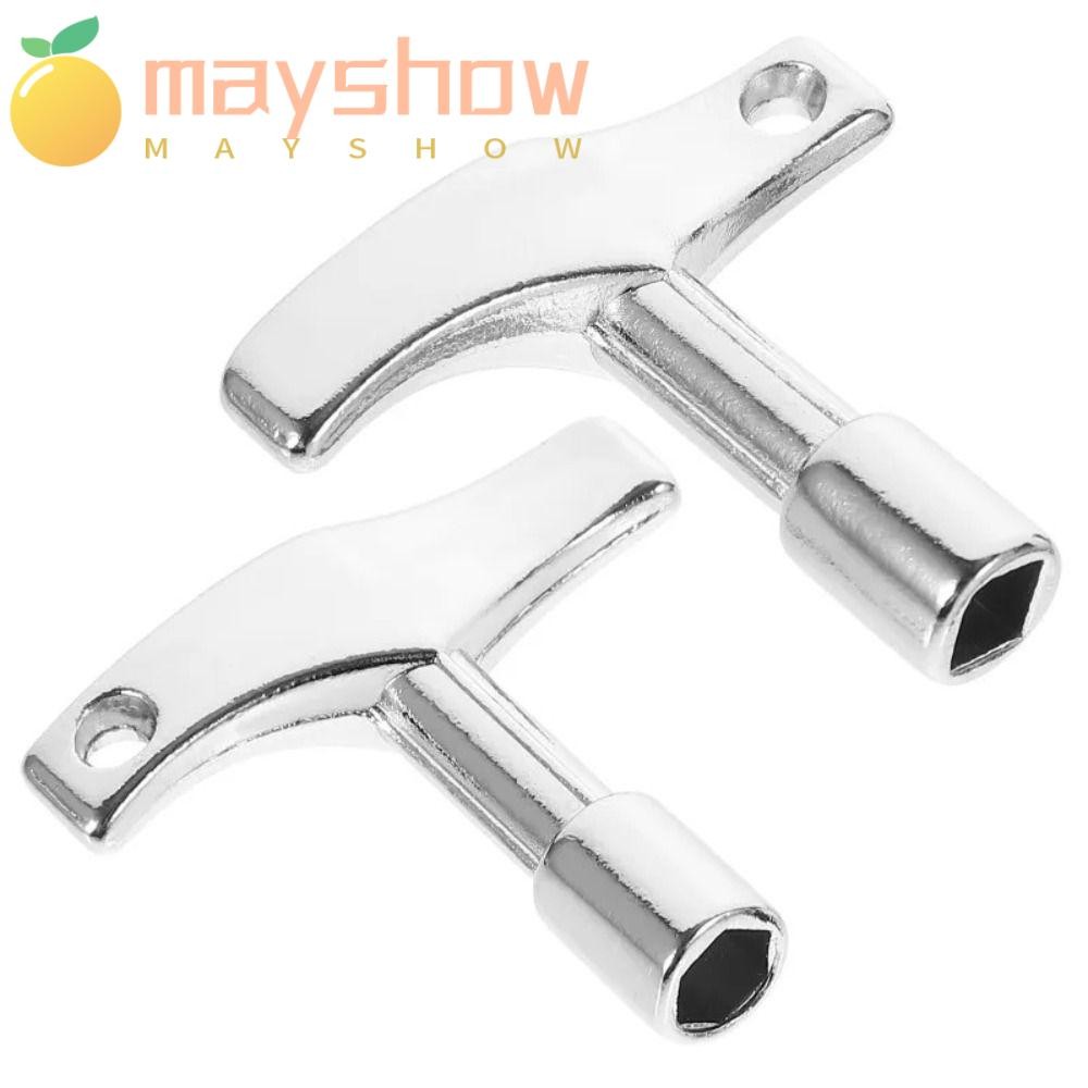 Mayshow 2PCS กลองคีย์, Silver Square/Hexagonal Drum Tuning Keys, Universal Drum Tuning Parts Zinc Al