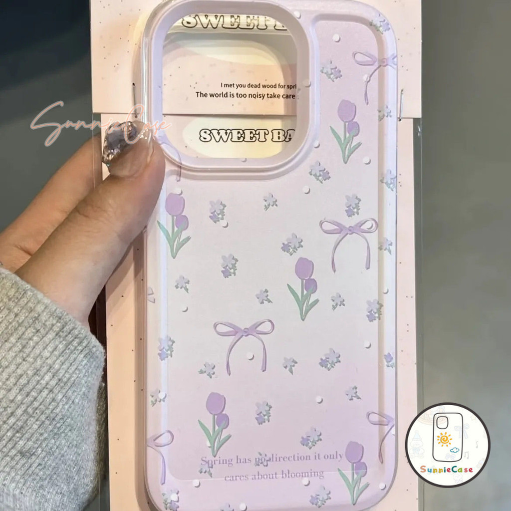 เคส Realme C3 C21 C30 8i 59i C25s 5S C21 C31 C15 Y5i C25 C12 C25Y C35 C30sโค้งคำนับ สีชมพู ทิวลิป สีม่วง โปร่งใส คู่ เคส
