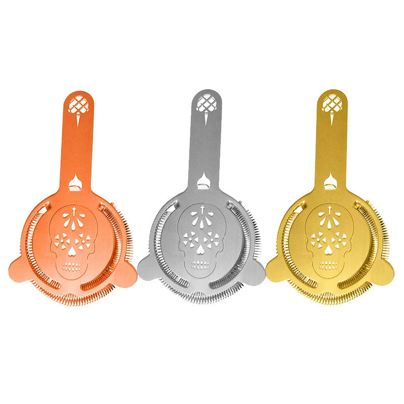 Cocktail Bar Strainer Skull Strainer Stainless Steel Deluxe Strainer Bar Strainer  Bartender Bar Too