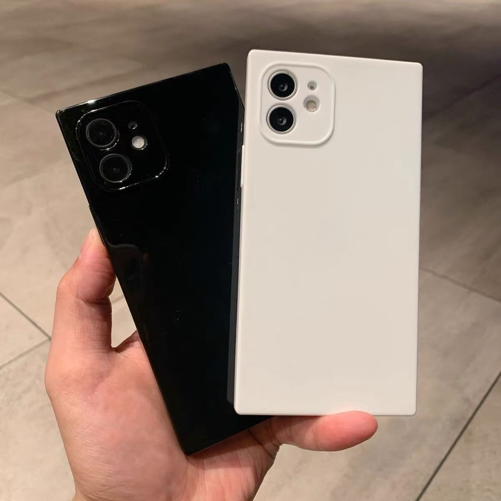 สี่มุม Anti fall ขอบตรงสีทึบ TPU เคสโทรศัพท์สําหรับ IPhone 16 15 14 13 12 11 Pro Max Plus X XS Max Xr 7 8 Plus นุ่มกันกระแทกปกหลัง
