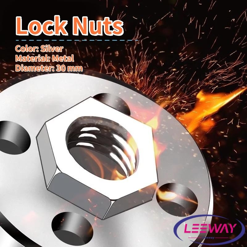 【มีสินค้าในสต๊อก】Leeway น็อตล็อกใบเจียร ประกับใบหินเจียร วัสดุโลหะ Grinder Accessories