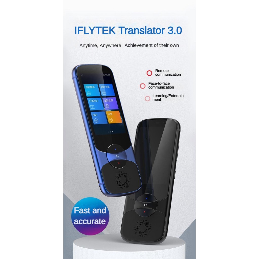 IFLYTEK ผู้แปลอัจฉริยะ ผู้แปลเพิ่มเติม 3.0 ภาษาออฟไลน์เสียงพร้อมกันแบบเรียลไทม์ Travel Photos Abroad