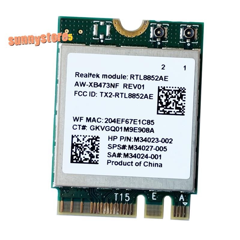 2.4G 5G 802.11AC/AX โมดูลไร้สาย AW-XB473NF RTL8852AE RTL8852 Wifi 6 -MIMO การ์ดเครือข่ายบลูทูธ 5.2 ส