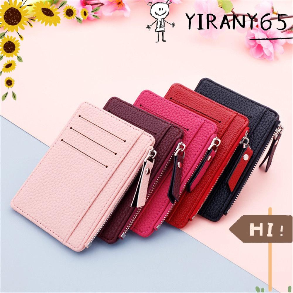 YIRAN กระเป๋า Multi-card Bit Zipper Pocket Coin Bag Card Holder สําหรับผู้หญิง