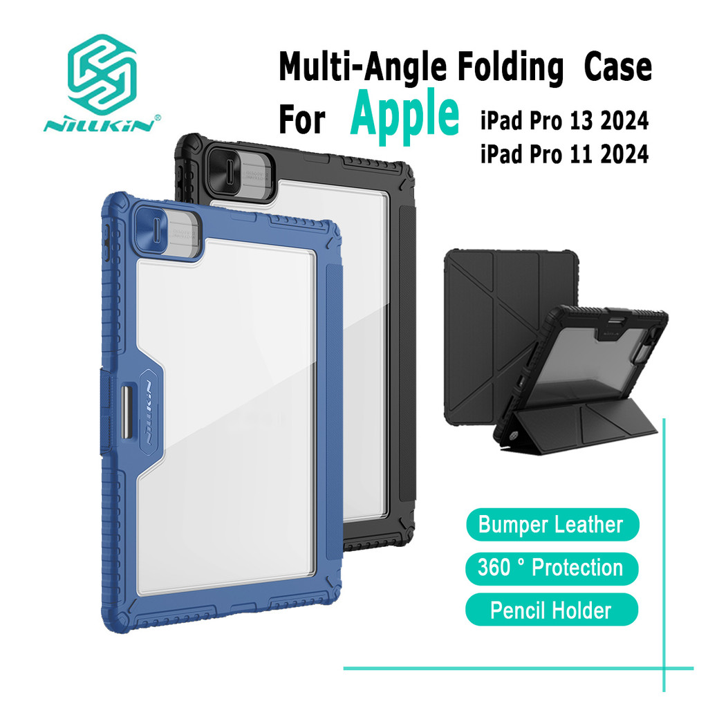 Flip Case Pro สําหรับ Apple iPad Pro 13 2024 iPad Pro 11 2024 ตัวเลื่อนกล้องรวมทุกอย่าง Nillkin ซองห
