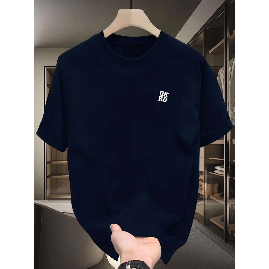 UT shop เสื้อยืด oversize คอกลม เสื้้อ''OKKO''cotton 100% สไตล์เกาหลี ใส่สบาย แฟชั่นมาใหม่ แฟชั่น แข