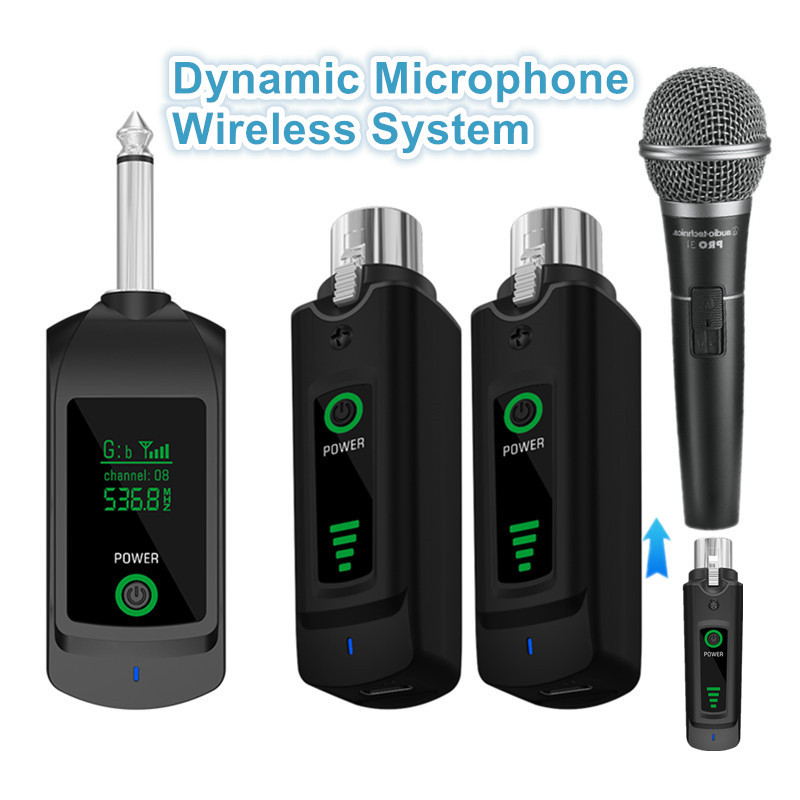 K02 XLR Dynamic Microphone ระบบไร้สายเครื่องส่งสัญญาณเสียงสําหรับ Mixer PA System Guitar