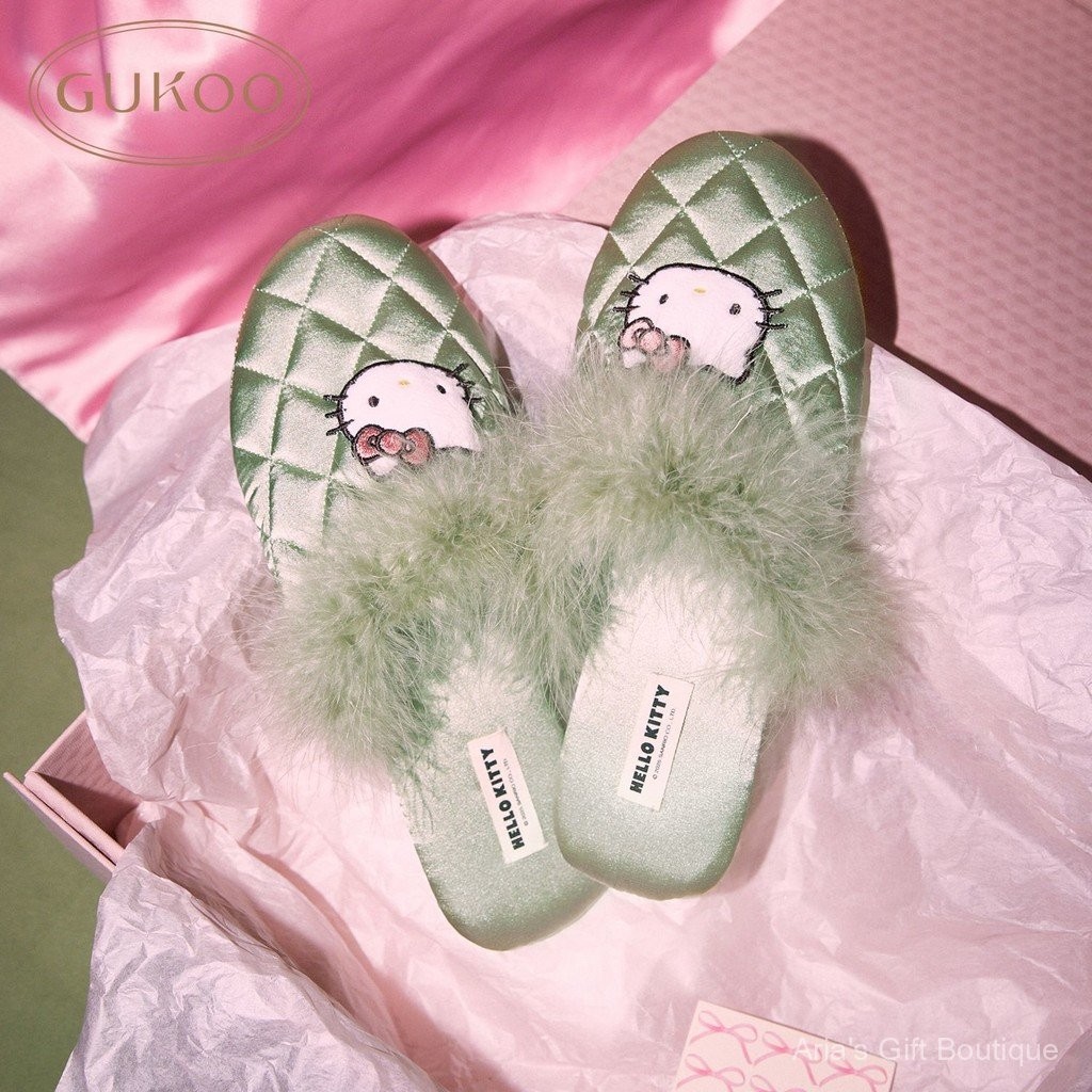 [Aria] Gukoo Nut Shell รองเท้าแตะ Kitty สไตล์ใหม่ ขายดี หรูหรา มีขน อเนกประสงค์ทั้งปี