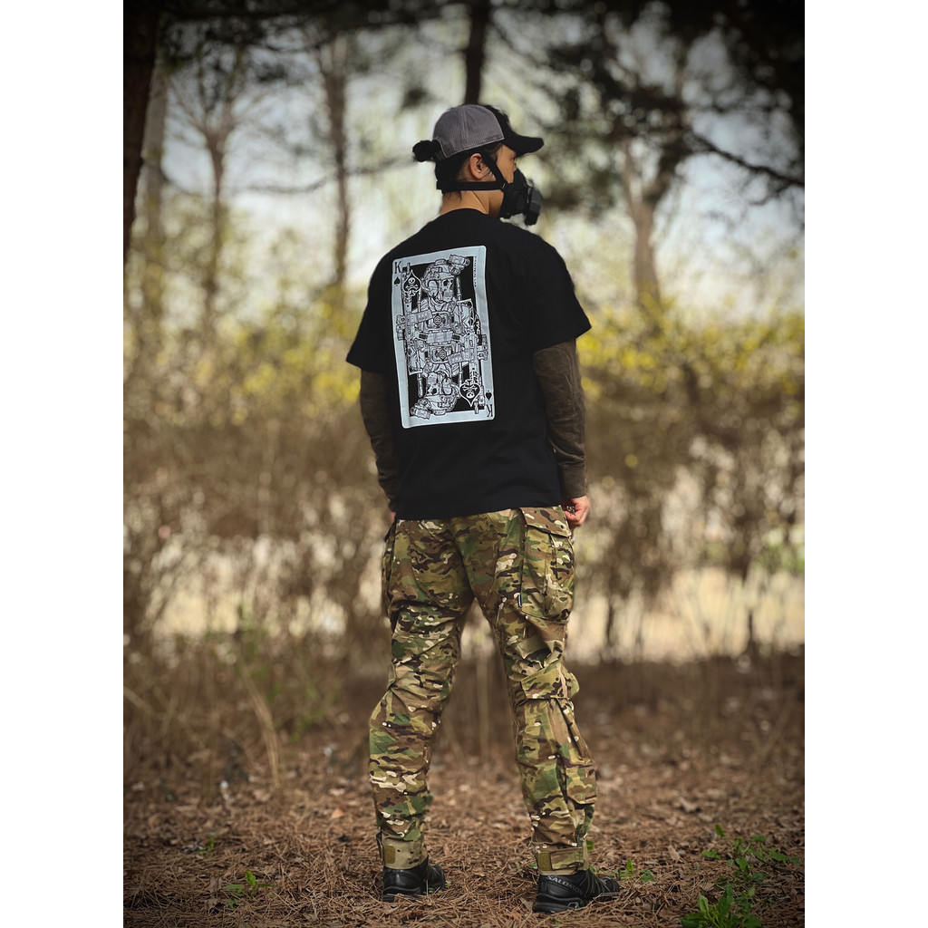 [สินค้าพร้อมส่ง] เสื้อยืดคอตตอน 100% พิมพ์ลาย Mr. K Poker จาก Cag Delta Tactical Junkie คอกลม แขนสั้