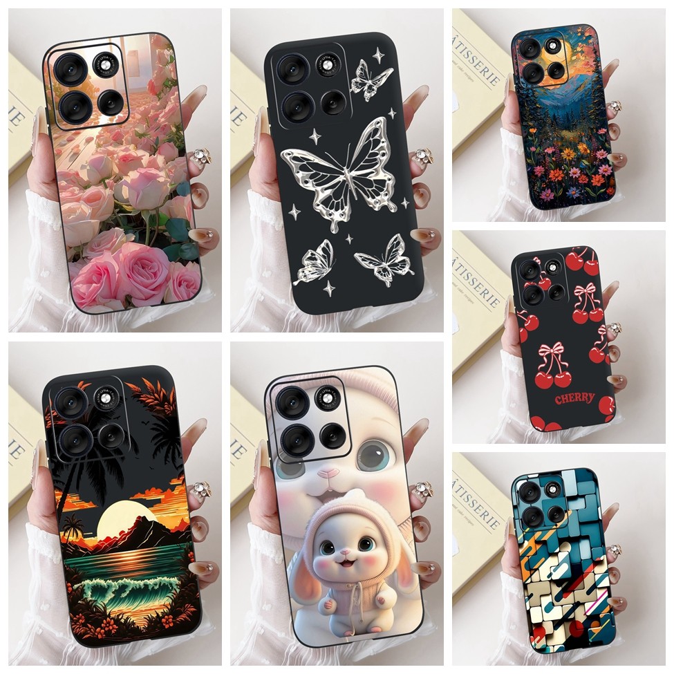 Moto G56 5G กรณีแฟชั่นผีเสื้อหรูหราน่ารักตลกทาสีปกหลัง Moto G56 Motorola G56 เคสโทรศัพท์