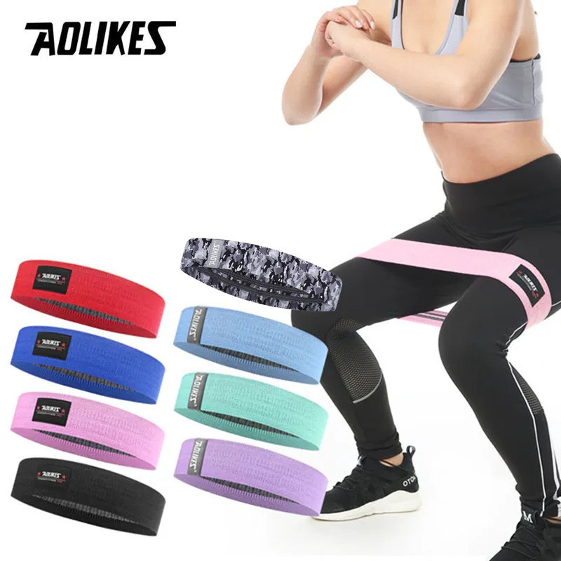 AOLIKES Unisex Booty Band Hip Circle Loop Resistance Band ออกกําลังกายสําหรับขาต้นขา Glute Butt Squa