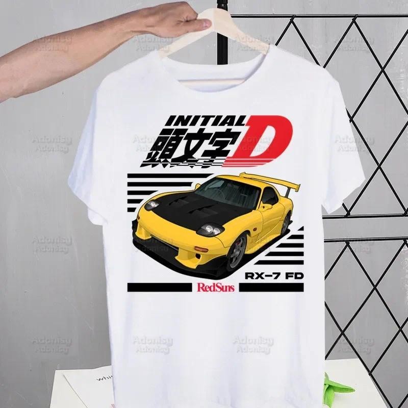 Baju Tshirt Lelaki Harajuku Initial D AE86 Anime Jepun