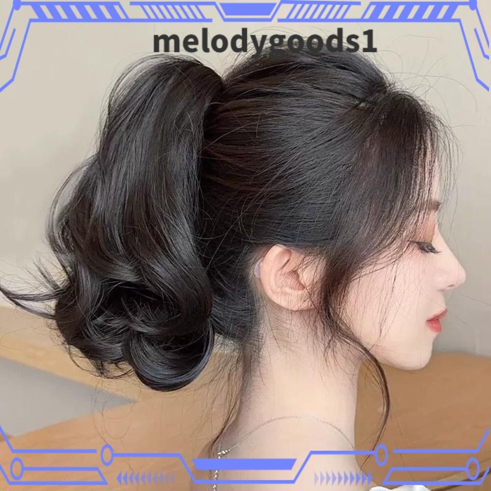 เมโลดี้กู๊ดส์ วิกผมหางม้า ขนาด 28ซม และ 35ซم สีน้ำตาลธรรมชาติ ทนความร้อนได้ สไตล์ขี้เกียจ ผมแฮร์พีชสำหรับผู้หญิง