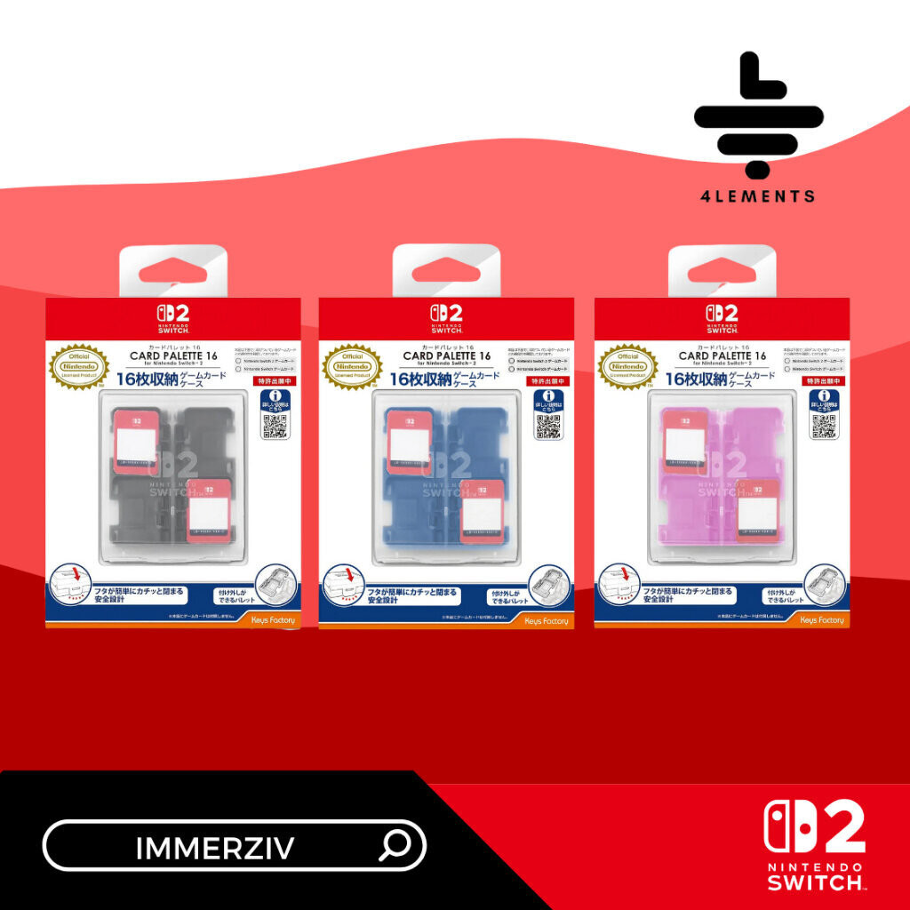 (พร้อมส่ง) KEYS FACTORY CARD CASE FOR NINTNEDO SWITCH 2 (กล่องใส่แผ่นเกมสวิสต์2) (BY IMMERZIV)