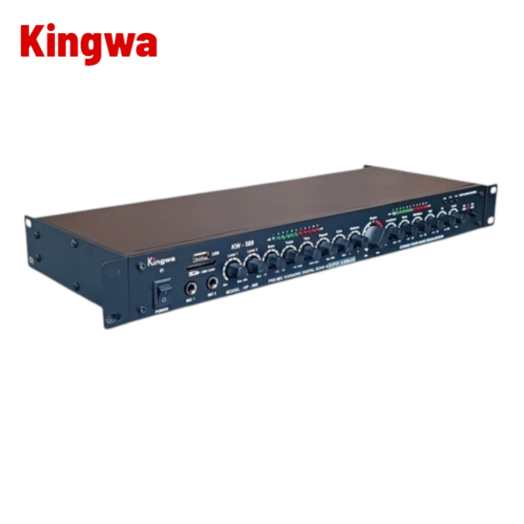KINGWA KW-589 ปรีคาราโอเกะ USB bluetooth ปรีแอมป์ คาราโอเกะ บลูทูธ KING WA KW589 KW 589 ปรี ปรีแอมป์