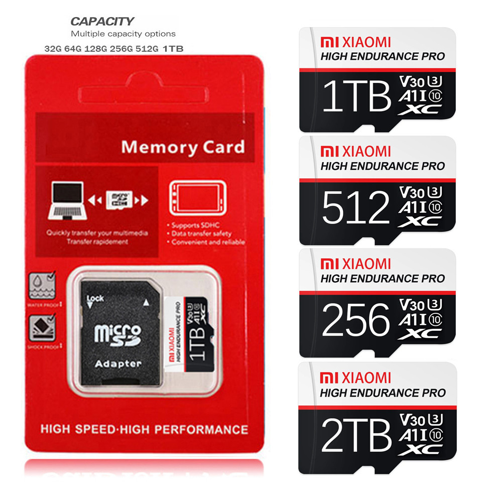 Micro TF SD Card class10 SD การ์ดหน่วยความจํา 2TB 128GB 1TB 512GB 256GB U3 V30 หน่วยความจําขนาดใหญ่แ