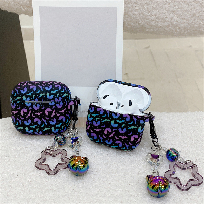 Mango กรณีปลอกสําหรับ AirPods 1 2 3 4 Pro 2 กรณีปลอก Gen 2 3 4 2nd 3rd 4th IMD Shell รูปแบบสีแดงผีเสื้อ