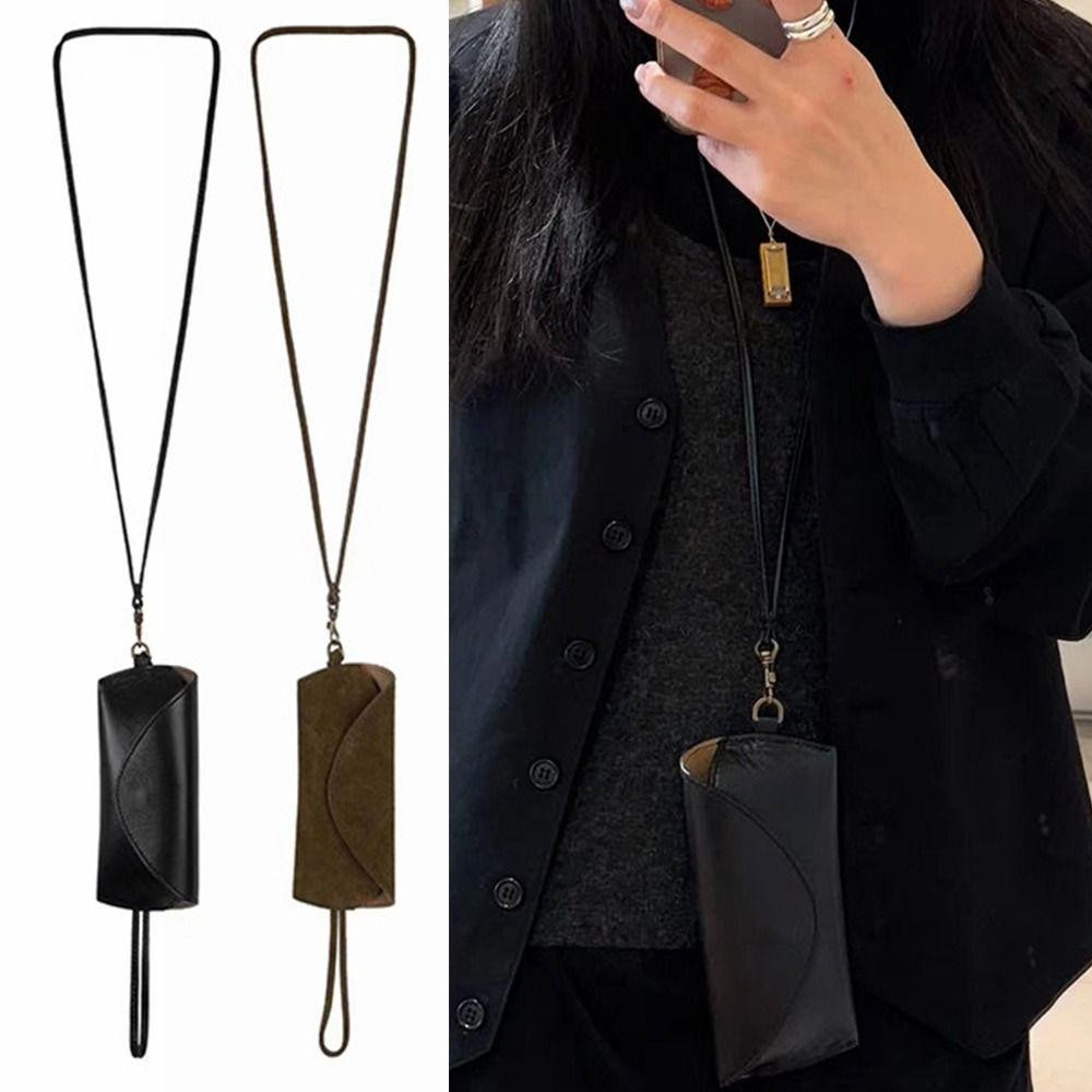 ROSEGOOD กระเป๋าใส่แว่นตากันแดด ดีไซน์สวยงาม ทำจากหนัง PU ทนทาน พกพาได้ง่าย มีสายคล้องคอ