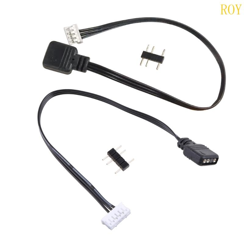 ROY 5V 3-pin ถึง 6pin 4pin สายแปลง ARGB 3Pin ถึง 4P 6P สําหรับ Coolmoon Controller