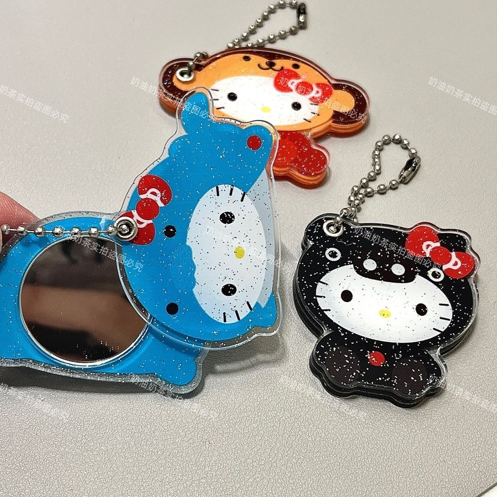 กระจกแต่งหน้าสไตล์ยุคกลาง Hello Kitty มูลค่าสูง พกพาสะดวก