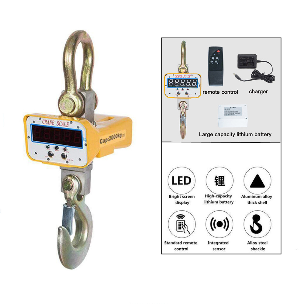 ข้อเสนอที่ดีที่สุด เครื่องชั่งน้ําหนักแบบเครื่องกล Direct-view Crane Scales 0-2T Warehouse Electroni