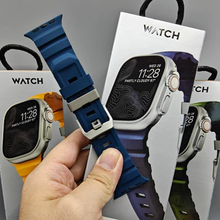 NOMAD สายซิลิโคนสําหรับ iWatch 11/10 9 8 7 6 SE 5 4 สร้อยข้อมือกีฬาสําหรับ iWatch Ultra 1/2 49/41/44 มม.45 มม.46 มม.40 มม.สายรัดข้อมือ