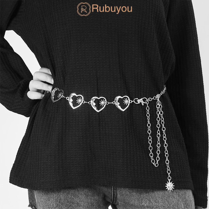 Rubuyou โซ่เอวโลหะ ลายดวงจันทร์หัวใจ thumbnail 7