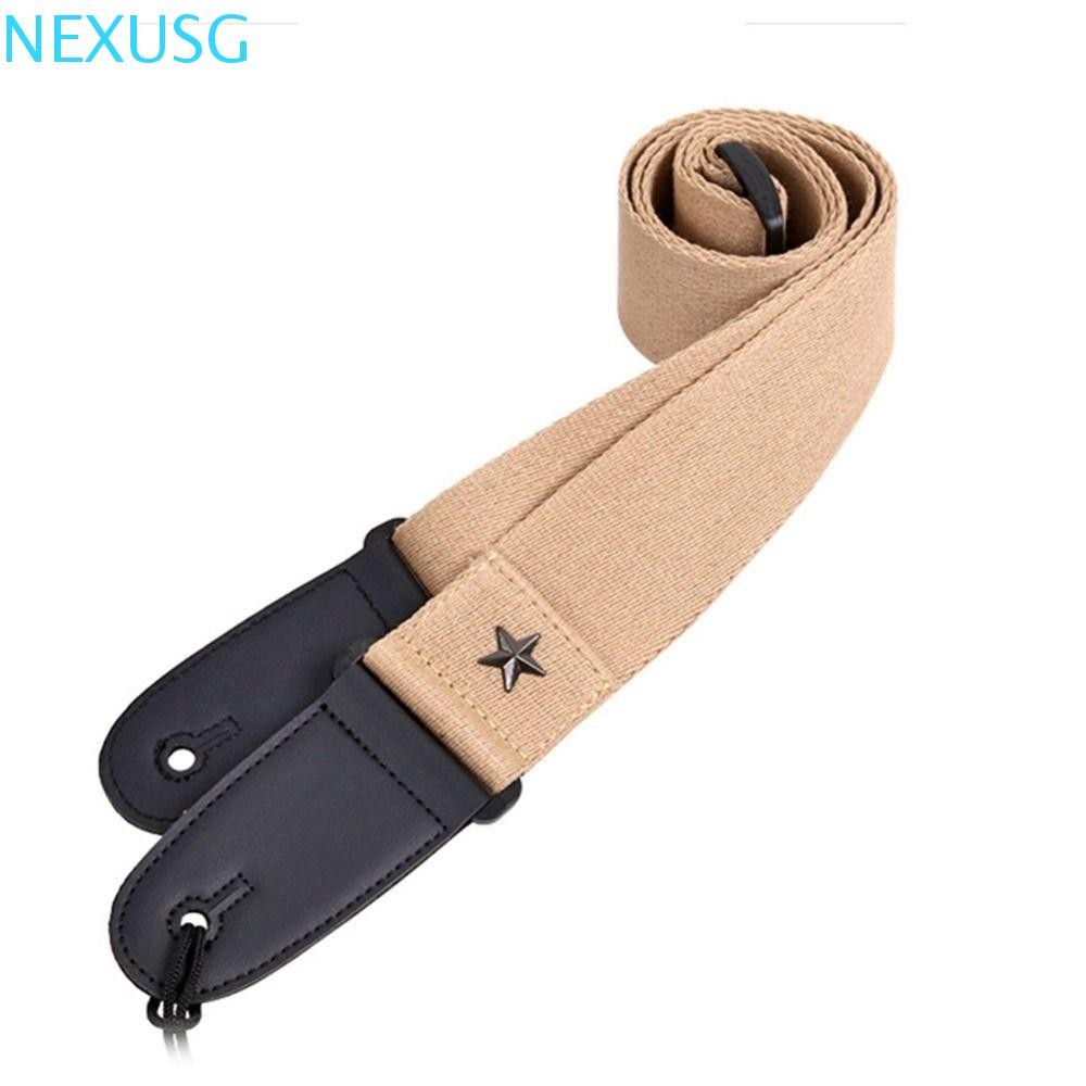 NEXUSG Guitar Strap อุปกรณ์กีตาร์ Cotton Bass Strap Picks Holders Electric Guitar Acoustic Folk Guitarra Guitar Shoulder Belt
