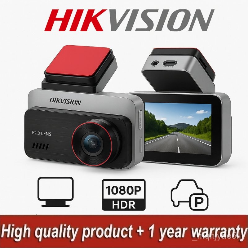 ✿HIKVISION C200S Dash Cam Car Camera กล้องติดรถยนต์หน้า+หลัง 1080P Full HD+1080P +Wi-Fi ในตัว หน้าจอ
