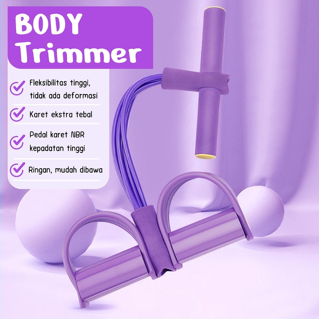 BG SPORT Tummy Trimmer 4 Straps Body Trimmer อุปกรณ์กีฬาสําหรับลดหน้าท้อง