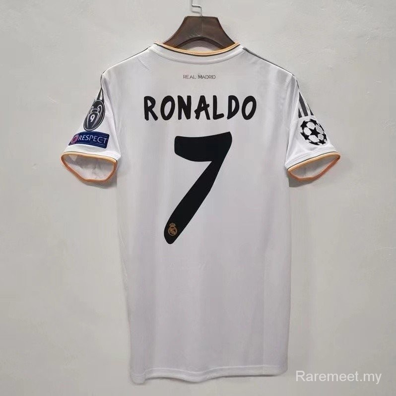 เสื้อบอลคลาสสิก.Real Madrid.Home.คุณภาพสูง.ปี 2013-2014