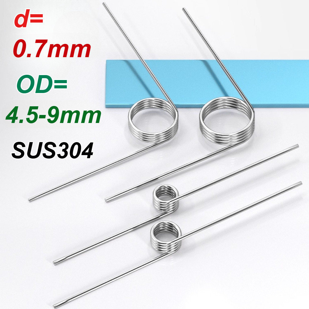 Sus304 d0.7mm OD4/4.5/5/5.5/6/7/8/9mm V-shaped spiral torsion spring angle 60/90/120/180 องศา(MX-MY)