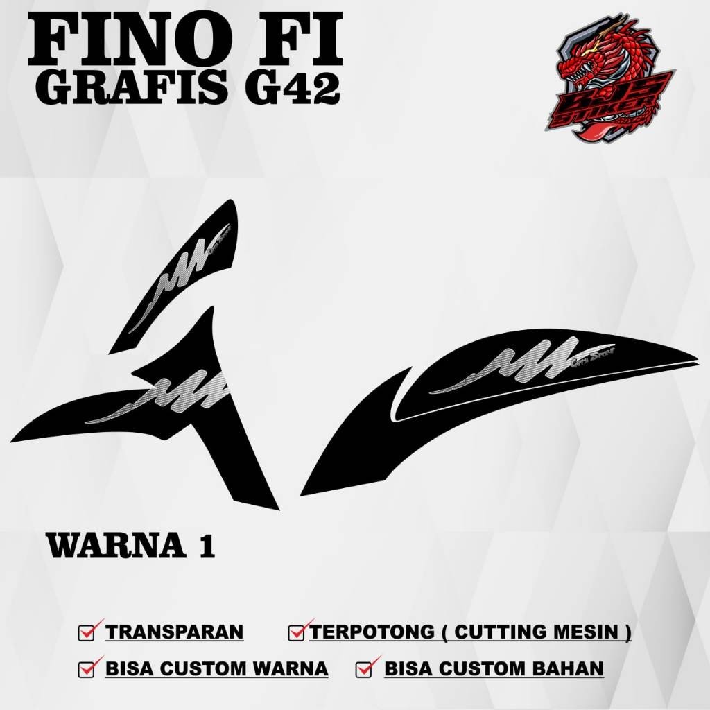 FINO ฉีด g42 striping - สติ๊กเกอร์ยูวีใส FINO ฉีดกราฟิก g42