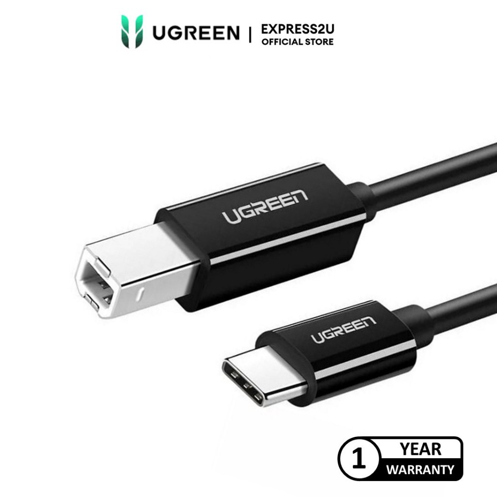 UGREEN สาย USB-C 2.0 เป็น USB-B PRINTER 1M (สีดํา)