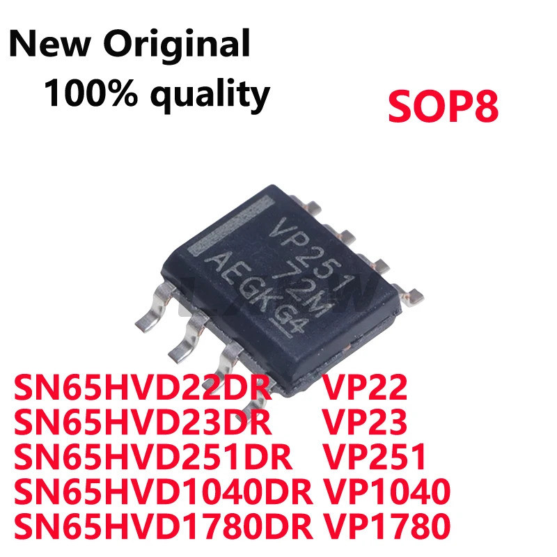 1-5PCS SN65HVD22DR VP22 SN65HVD23DR VP23 SN65HVD251DR VP251 SN65HVD1040DR VP1040 SN65HVD1780DR VP178