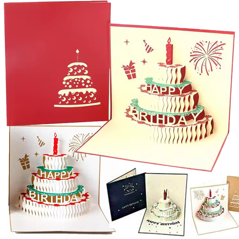 การ์ดอวยพรวันเกิดป๊อปอัพ 3 มิติ - การ์ดไฟเพลงที่เซอร์ไพรส์ที่สร้างสรรค์