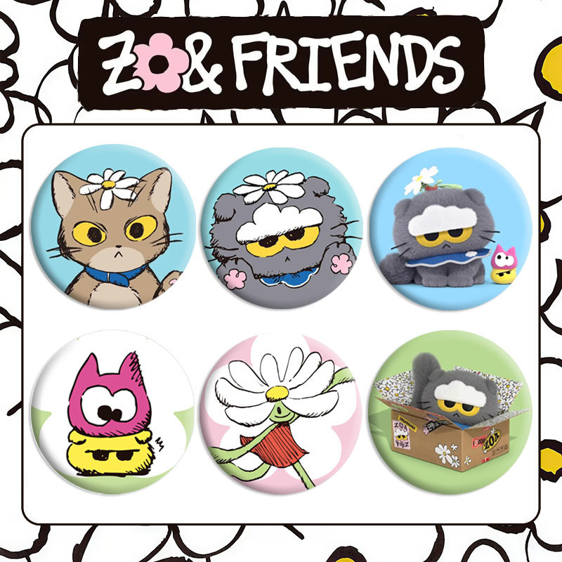 เข็มกลัดดีบุกร่วมแบรนด์ของGD (G-Dragon) แบบแมวน่ารัก