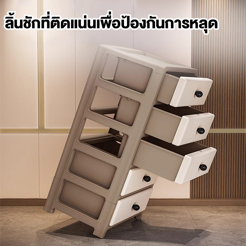 ตู้ลิ้นชักพลาสติก 7 ชั้นมีล้อ Leerhome MALL｜รับน้ำหนักได้100KG｜วัสดุ PP เกรด5A｜กันน้ำกันฝุ่น ปลอดภัยสำหรับเด็ก - รูปที่ 2