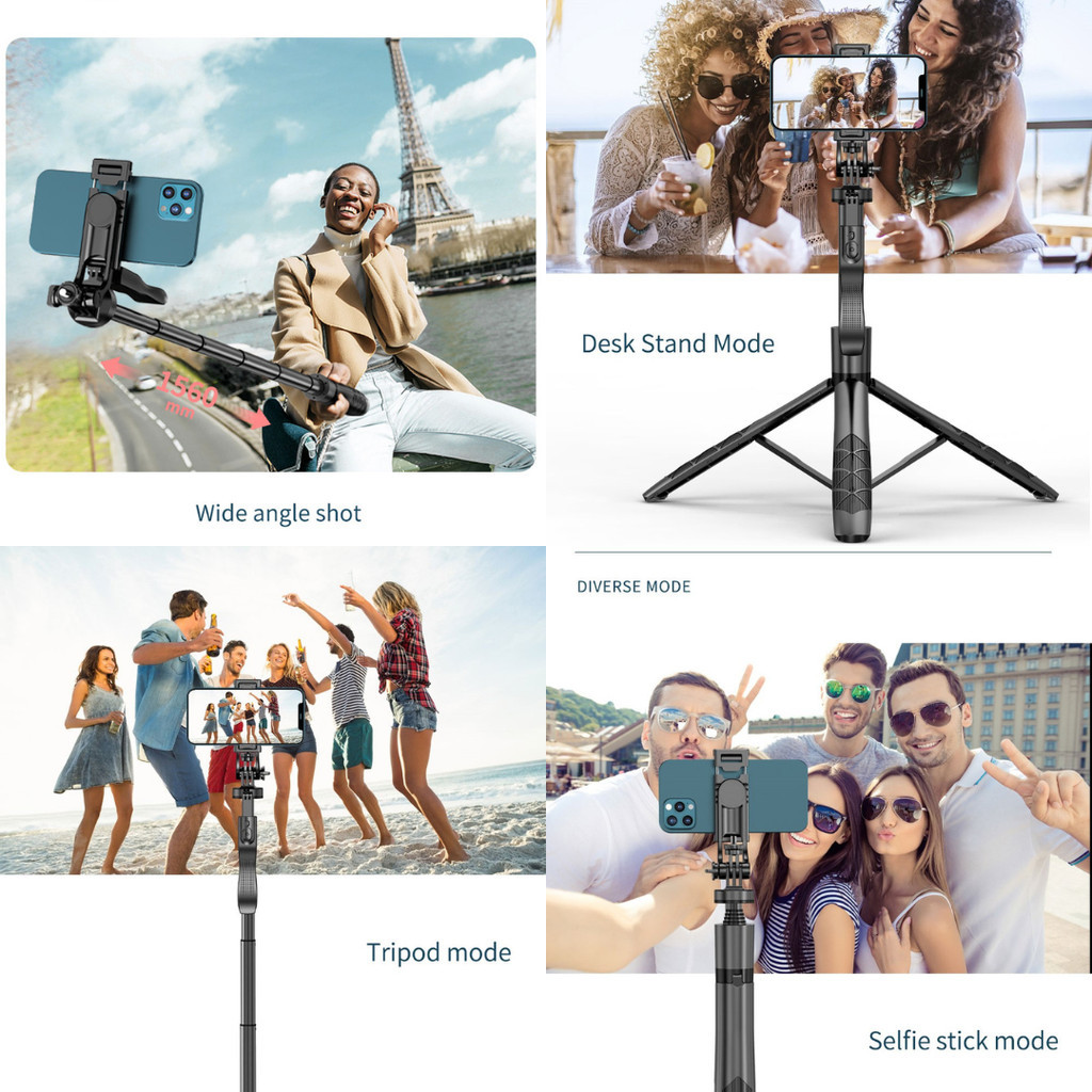 QUICKSHP KEELEAD ขาตั้งกล้อง HP กล้องแหนบ Monopod พร้อมรีโมทและเติมแสง - L16