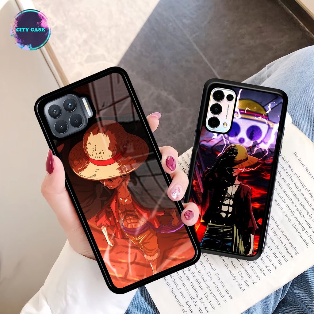 [OP07] เคสแบบกําหนดเองเคลือบเงา OPPO A1K A3S A5S A11K A12 A15 A16 ANIME MONKEY D LUFFY ONE PIECE PRE