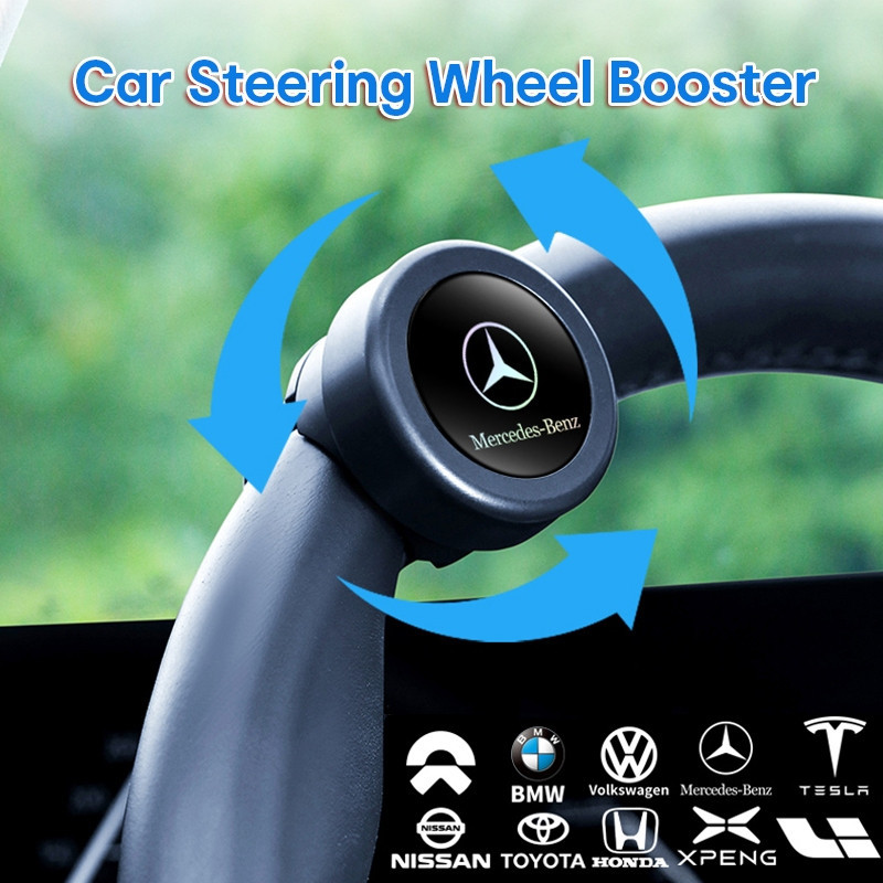 360° พวงมาลัยรถยนต์ Booster Ball พวงมาลัยอัตโนมัติ Spinner Knob Universal รถเสริมอุปกรณ์เสริมรถแบริ่งโลหะ Handle Power Ball